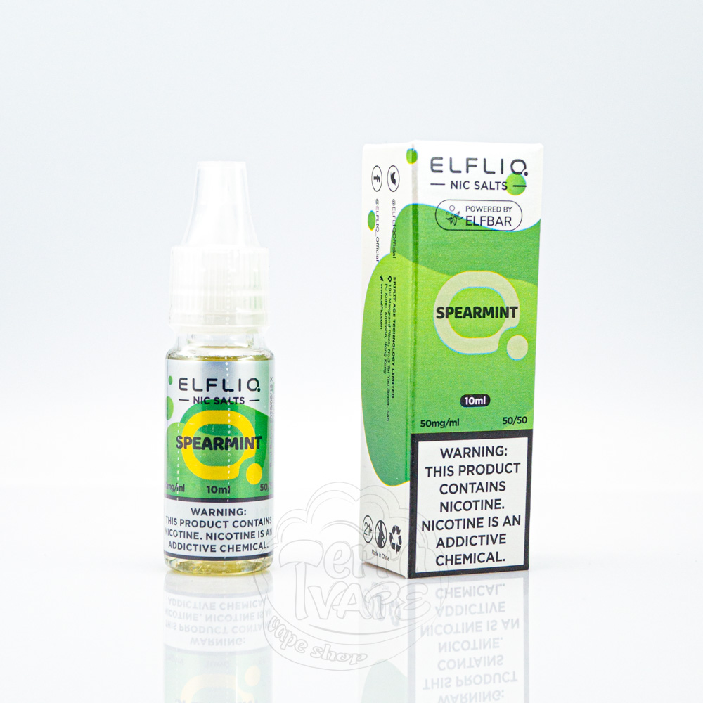 Elf Bar ElfLiq Salt Spearmint 10ml 50mg от ELF BAR (оригинал) со вкусом ...
